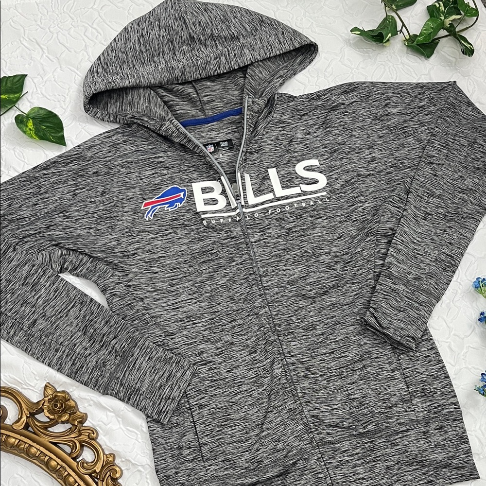 NFL Buffalo Bills Gray Zip-Up Hoodie